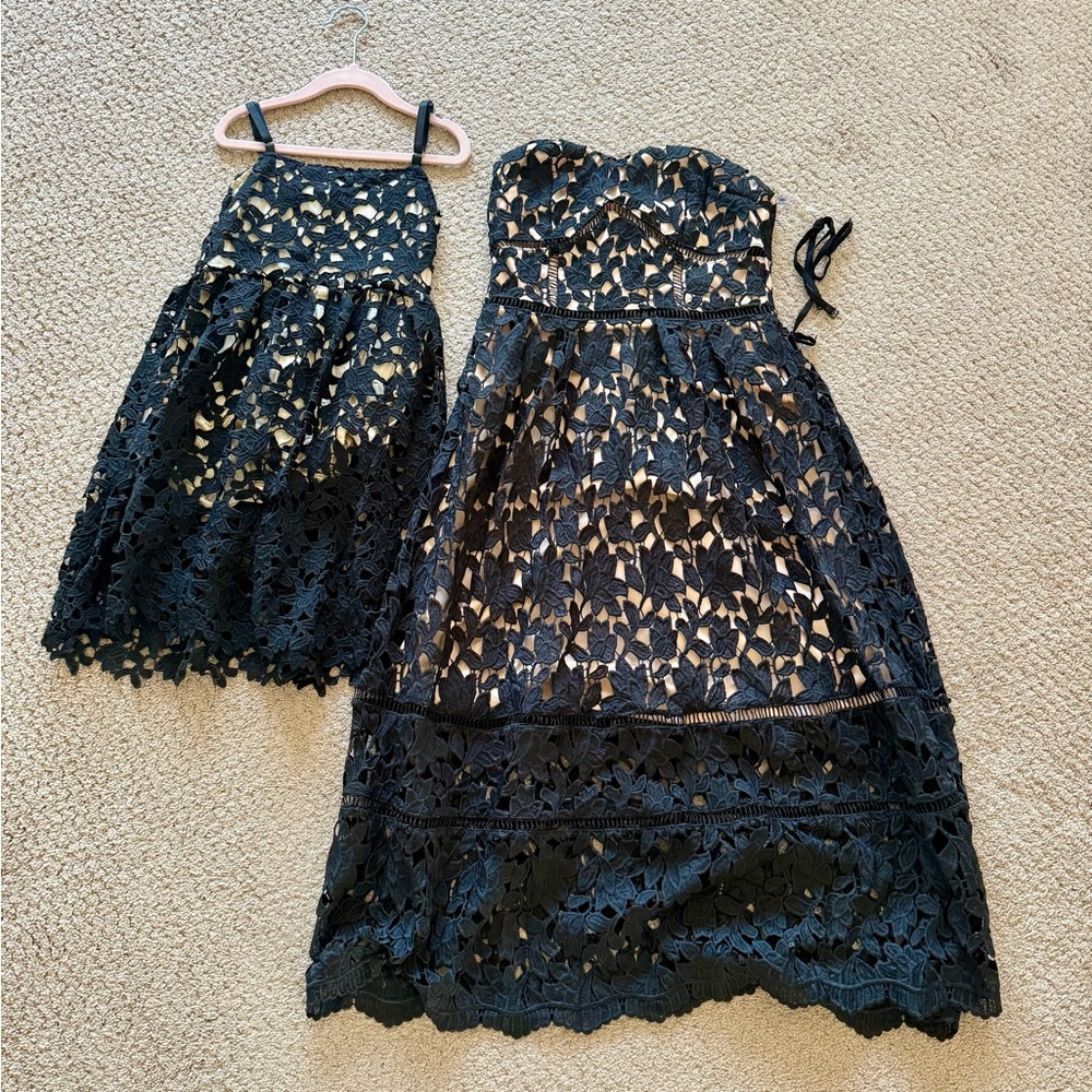 Elegant formal crochet mommy and me matching dresses